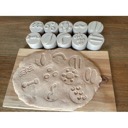 Aboriginal Symbols (Set 2) Eco Stampers (For Play Dough) Natural Dough Cutters