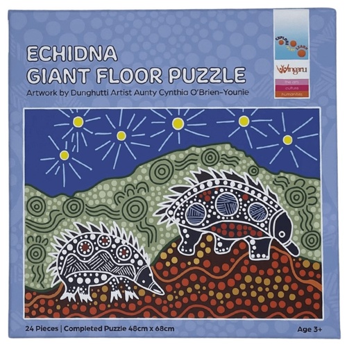 Wingaru Aboriginal Art Giant Floor Puzzle (24pce) - Echidna