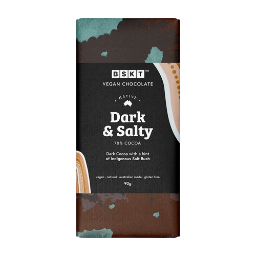 BSKT Vegan Dark Chocolate - Dark &. Salty (90g)