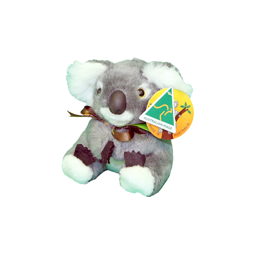 Australia Made Traditional Plush Toy - Koala (7") with Gumleaf