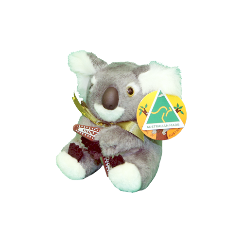 Australia Made Traditional Plush Toy - Koala (7") with Boomerang