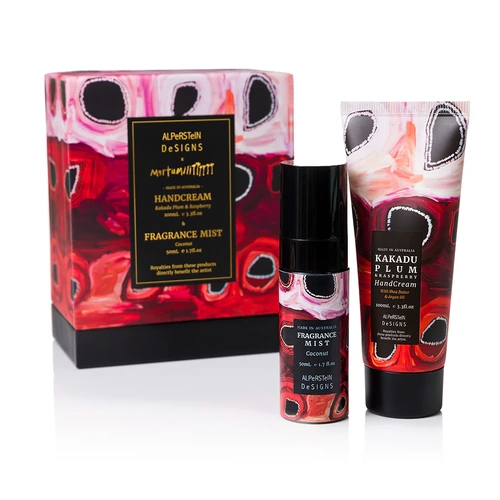 Martumili Aboriginal Art Kakadu Plum & Raspberry/Coconut Fragrance Gift Set - Untitled