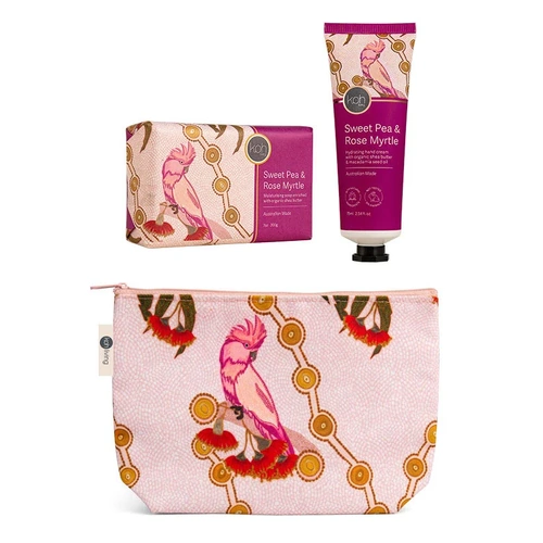 Sweet Pea & Rose Myrtle Hand & Body 3pce Gift Set - KOH Living Aboriginal Art