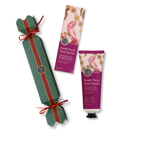 Koh Living Aboriginal XMAS Bon Bon with Sweet Pea & Rose Myrtle Handcream (75g) - Spirit Being