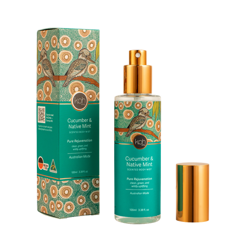 Koh Living Aboriginal Cucumber & Native Mint Scented Body Mist [100ml] - Kookaburra Dreaming
