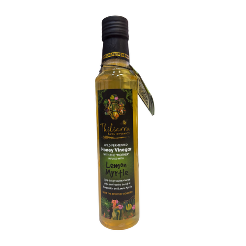 Lemon Myrtle infused Honey Vinegar [250ml] - Thiliarra Bush Organics