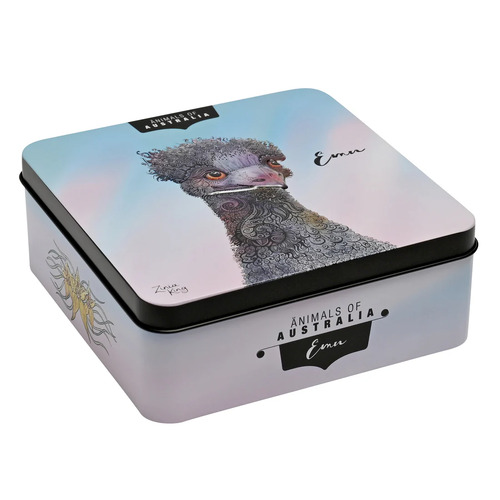 Banksia Red Animals of Australia - Emu Tin (Lemon Myrtle Shortbread) 150g