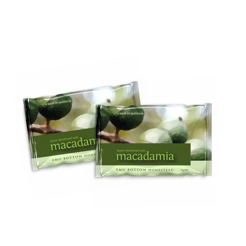 Macadamia Nut Butter Shortbread Biscuits (Twin Pack 20g)