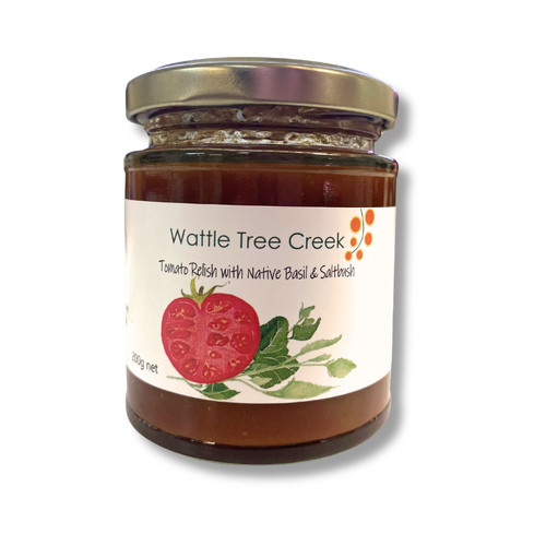 CLEARANCE Tomato Relish-Native Basil & Satbush - Wattle Tree Creek [BB JUNE 26]