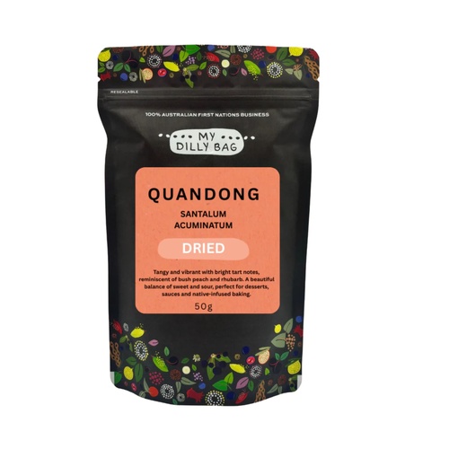 Dried Quandong Halves (50g) - My Dilly Bag 