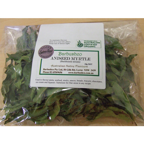 Barbushco dried Aniseed Myrtle Leaves 10g