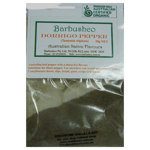 CLEARANCE Barbushco Dorrigo Pepper [ground] Native Pepper 20g [BB JAN 26]