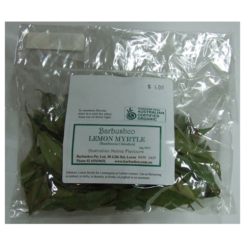 Barbushco dried Lemon Myrtle Leaves 10g