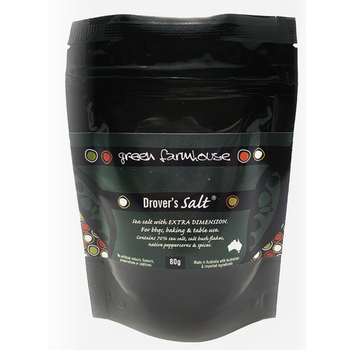 Green Farmhouse Drovers Salt Resealable Sachet 80g