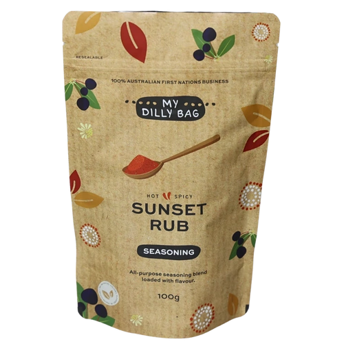 CLEARANCE - My Dilly Bag Sunset Rub (Hot & Spicy) Seasoning - 100g Resealable Pouch 