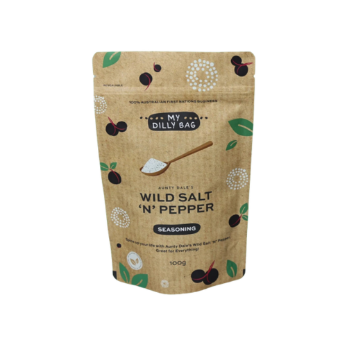 Wild Salt 'n' Pepper Seasoning (100g)​​​​​​​ Reseal Pouch - My Dilly Bag 