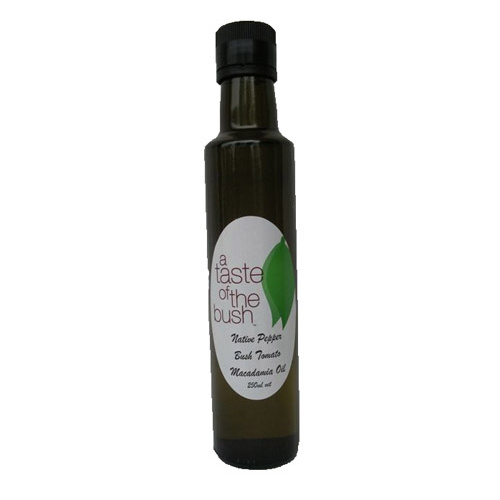 A Taste of the Bush Mtn Pepper Bush Tomato Macadamia Oil 250mls