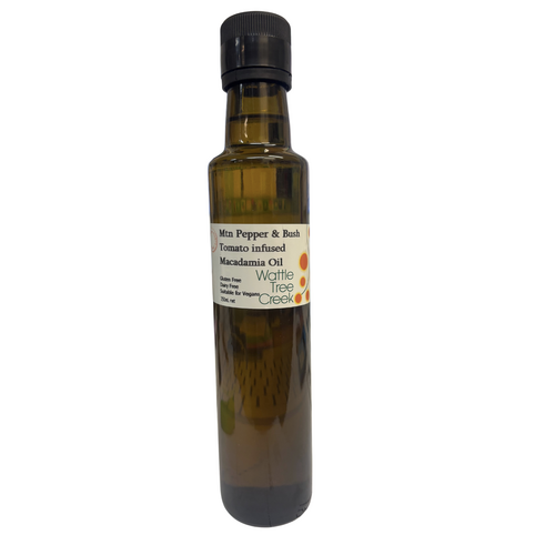 Wattle Tree Creek Mtn Pepper Bush Tomato Macadamia Oil 250mls