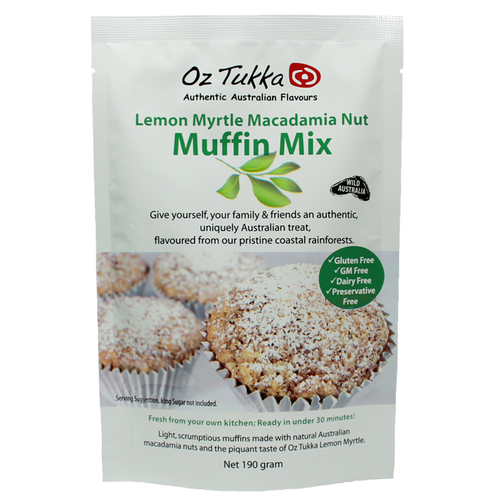 Oz Tukka Lemon Myrtle & Macadamia Nut Muffin Mix (190g)