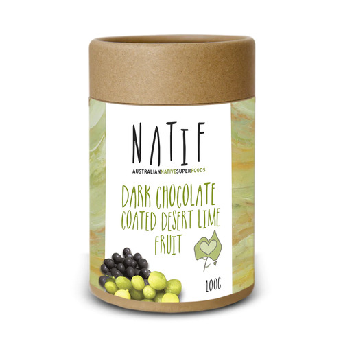 NATIF Dark Chocolate Coated Desert Lime - 100g (Tube)