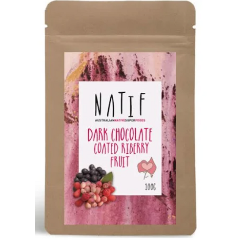 NATIF Dark Chocolate Coated Riberry Fruit - 100g 