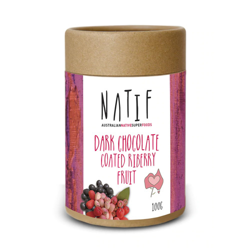 NATIF Dark Chocolate Coated Riberry Fruit - 100g (Tube)