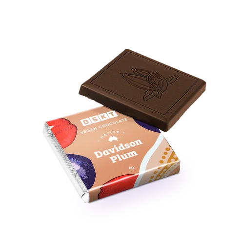 BSKT Vegan Dark Chocolate - Davidson Plum (Individually Wrapped  6 x 6g)