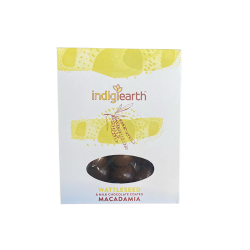 Indigiearth Wattleseed Milk Chocolate Coated Macadamias (80g)