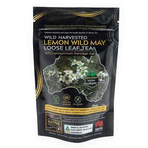 Australian Native Food Co Wild Harvested Loose Leaf Tea 35g | Lemon Wild May
