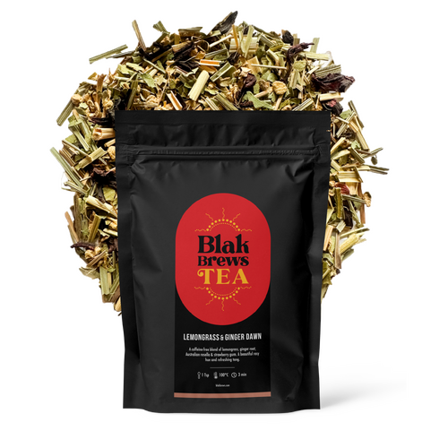 Blak Brews Single Foil Wrapped Tea Bag - Lemongrass & Ginger Dawn