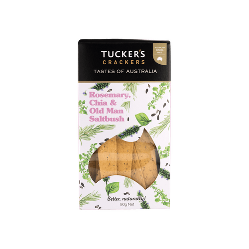 CLEARANCE - Tuckers Crackers - Rosemary, Chia & Old Man Saltbush - 90g
