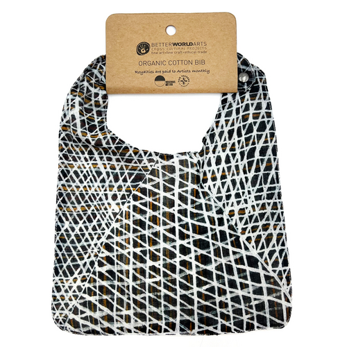 Better World Aboriginal Art - Baby Bib - Pupuni Jilamara