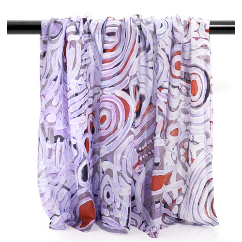 Better World Aboriginal Art - Muslin Wrap - Fish Trap Dreaming