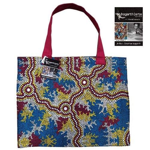 Hogarth Aboriginal Art Canvas Bag - Wetlands Dreaming