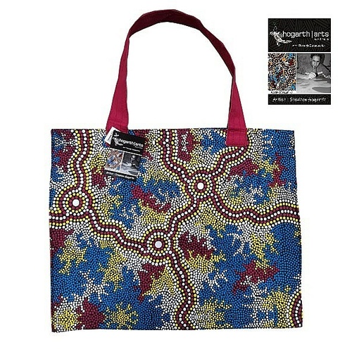 Hogarth Aboriginal Art Canvas Bag - Wetlands Dreaming