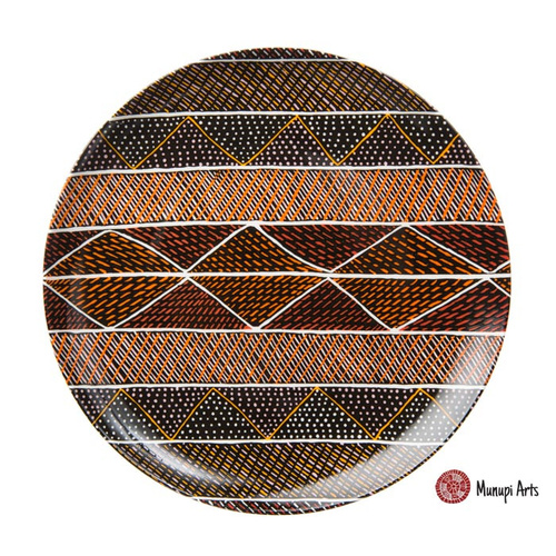 Munupi Aboriginal Art 7" Round China Plate - Jillamara Design
