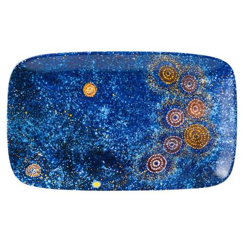 Warlukurlangu Aboriginal Bone China Platter - Seven Sisters Dreaming