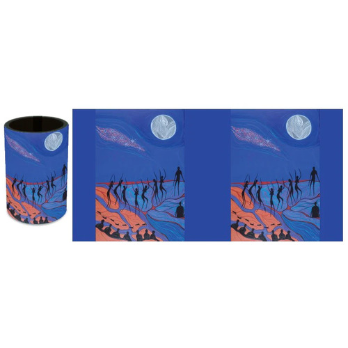 Tobwabba Aboriginal Art Neoprene Can Cooler - Seven Sisters 