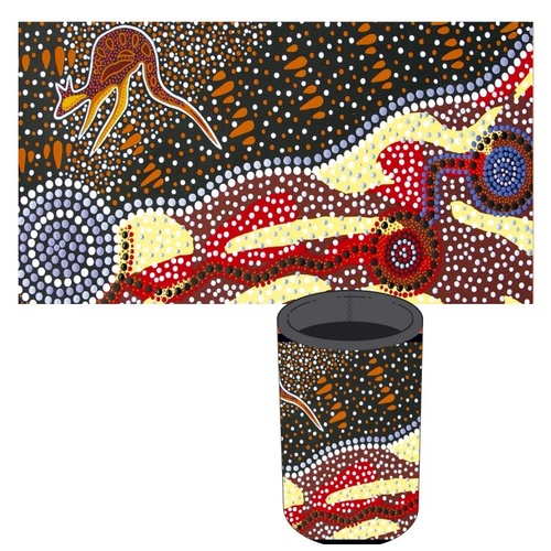 Tobwabba Aboriginal Art Neoprene Can Cooler - Coastal Kooris