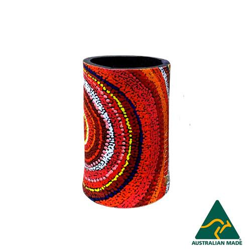 Utopia Aboriginal Art Neoprene Can Cooler - Sunrise of my Mother's Country