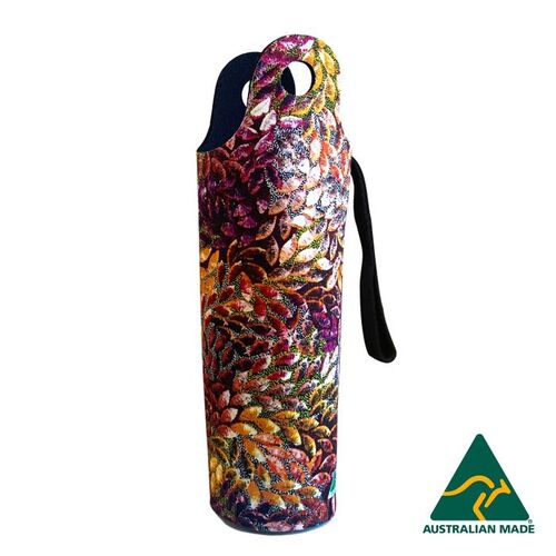 Utopia Aboriginal Art Neoprene Wine Bottle Cooler - Spinifex