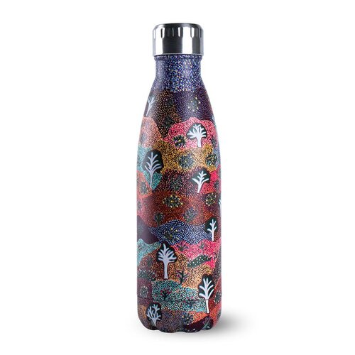 Koh Living Aboriginal Art Stainless Steel Water Bottle (500ml) - Bush Medicine