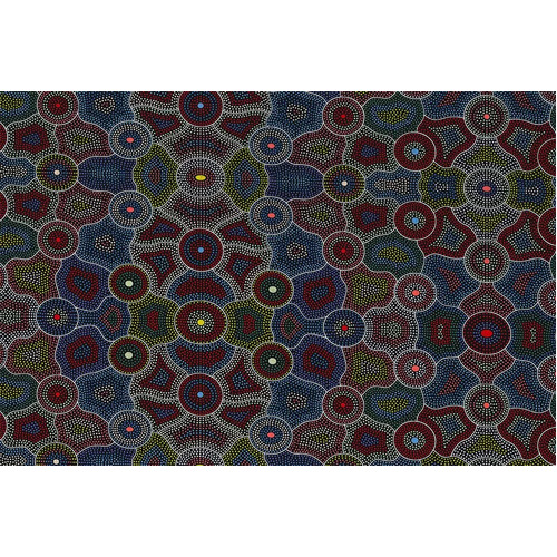 Akuna Dreaming (Red) - Aboriginal design Fabric