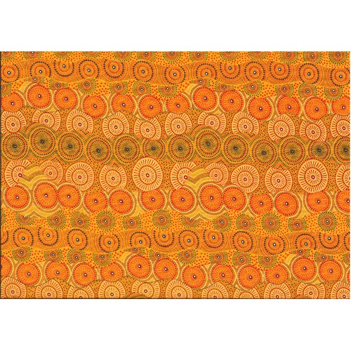Alpara Seeds (Yellow) - Aboriginal design Fabric