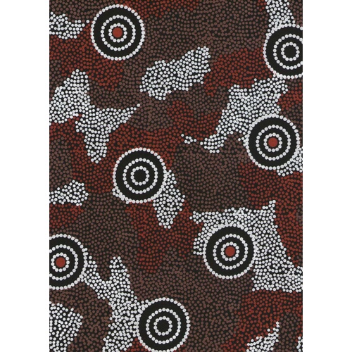  Amicitia (Black)  - Aboriginal design Fabric