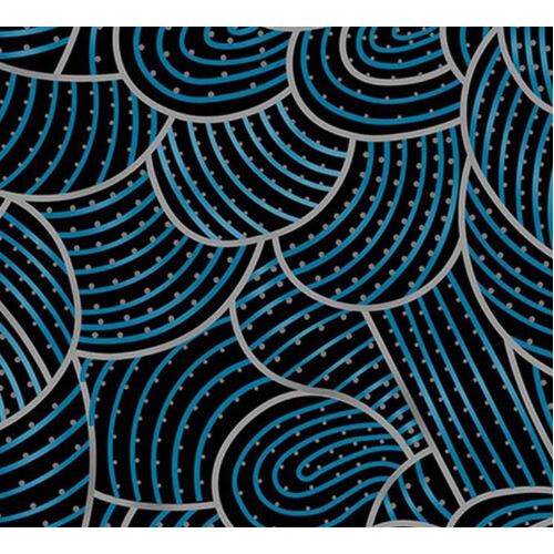 Body Painting 2 (Blue) - Aboriginal design Cotton Fabric