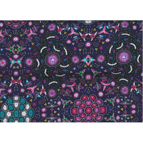 Bush Lemon (Purple) - Aboriginal design Fabric