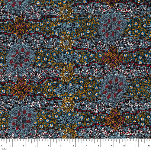 Lillup Dreaming (ASH) - Aboriginal design Fabric