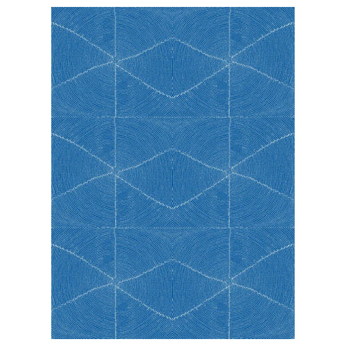 Plum Seeds (Blue)  - Aboriginal design Fabric 