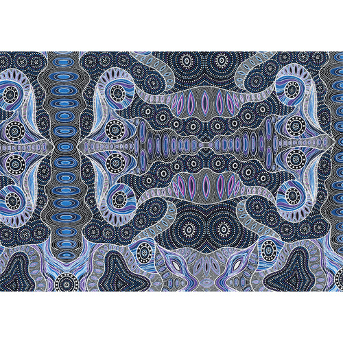 Regeneration (Purple) - Aboriginal design Fabric